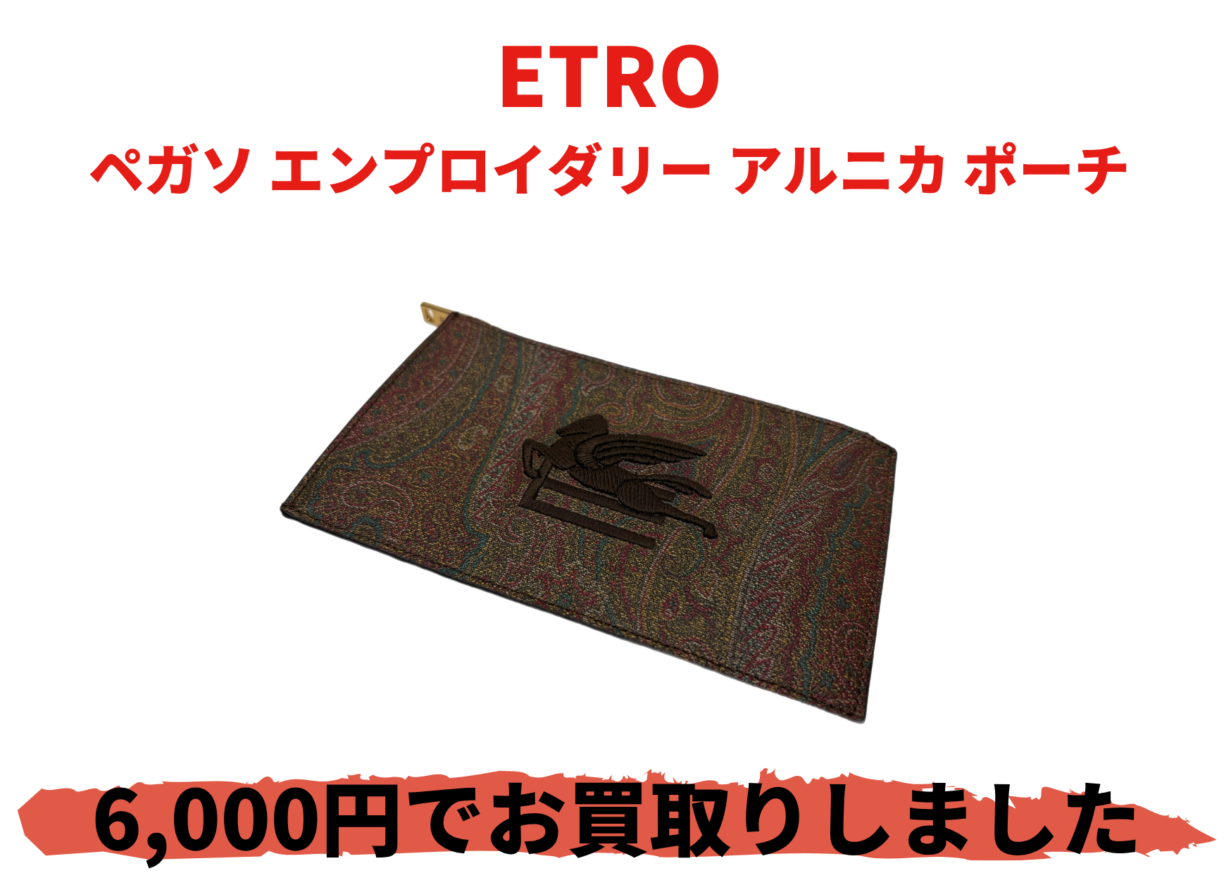 ETRO ペガソ エンプロイダリー アルニカ ポーチ